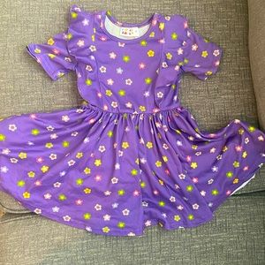 Short sleeve ruffle dress. Dot dot smile.